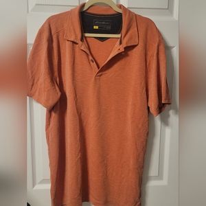 Eddie Bauer men's traverse active short sleeve polo size Tall Large orange